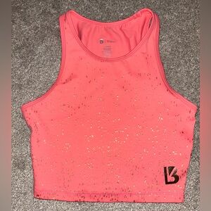 Buff Bunny Collection Coral Glitter Crop Top